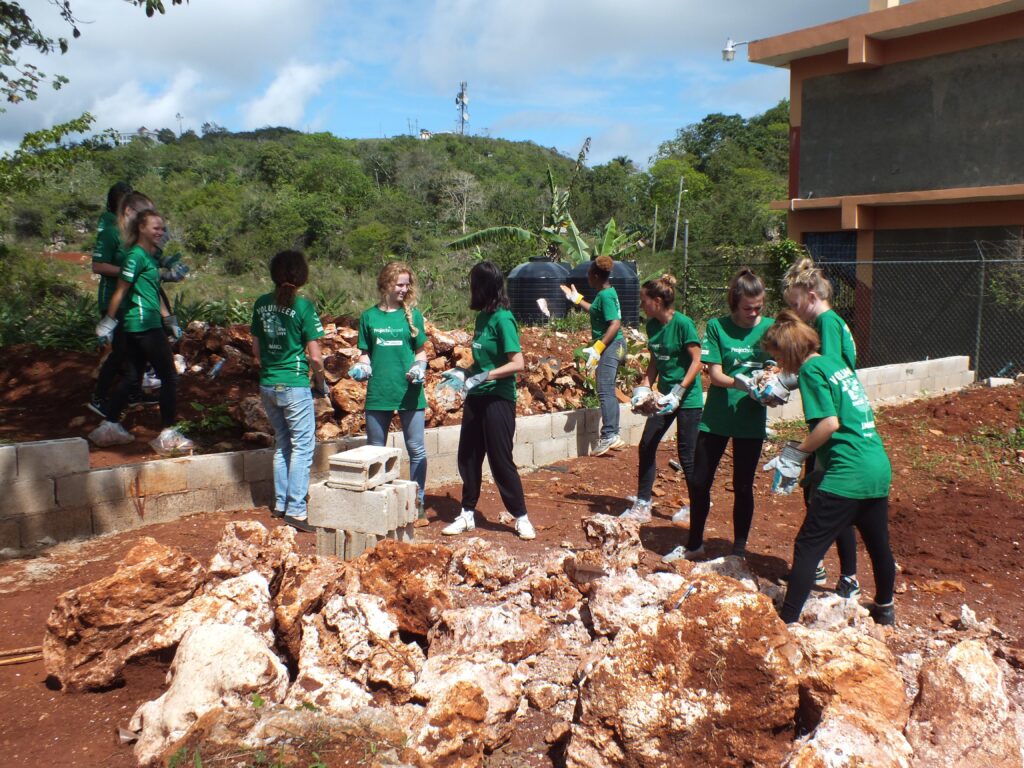 An area being cleared for construction as part of building volunteer work in Jamaica with a group.