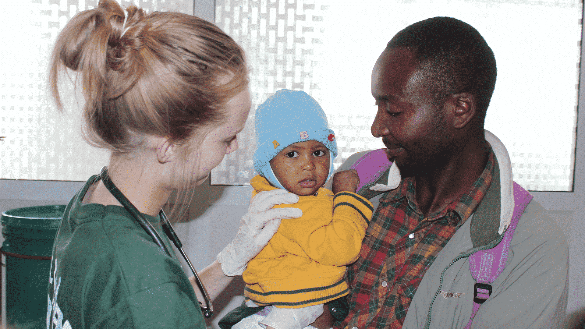Health Checkup with baby in Tanzania