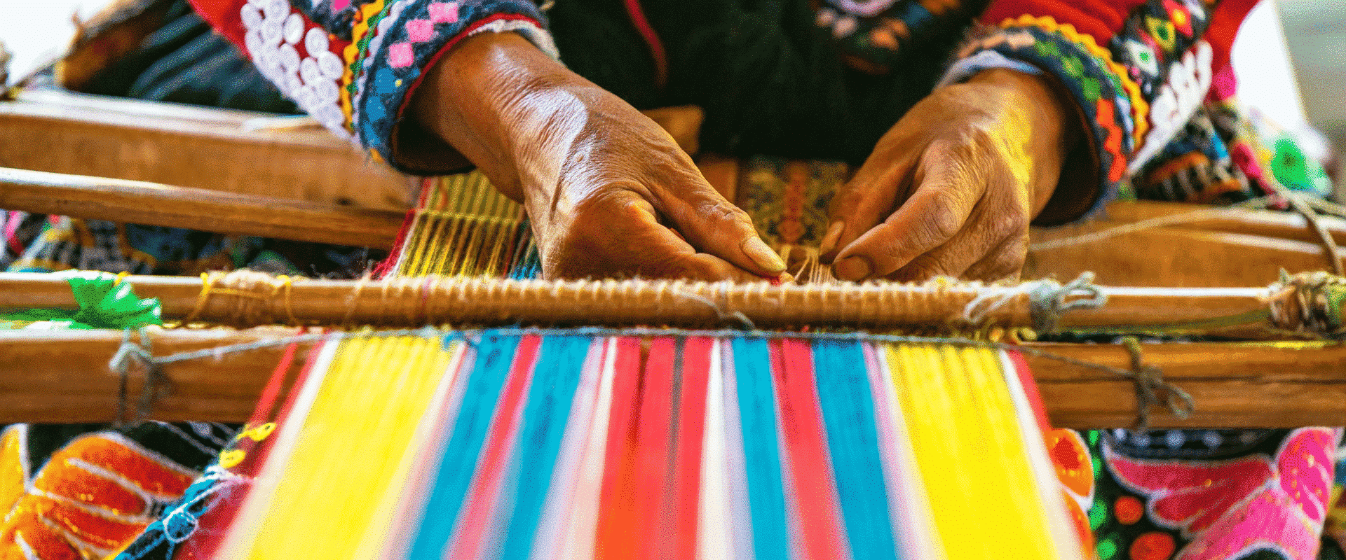 Indigenous textile weaving, Cusco, Peru