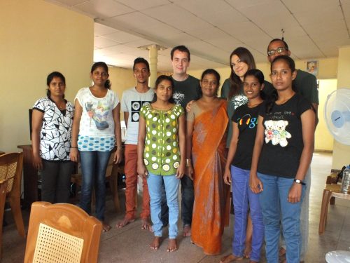 Projects Abroad interns at their business placement in Sri Lanka.