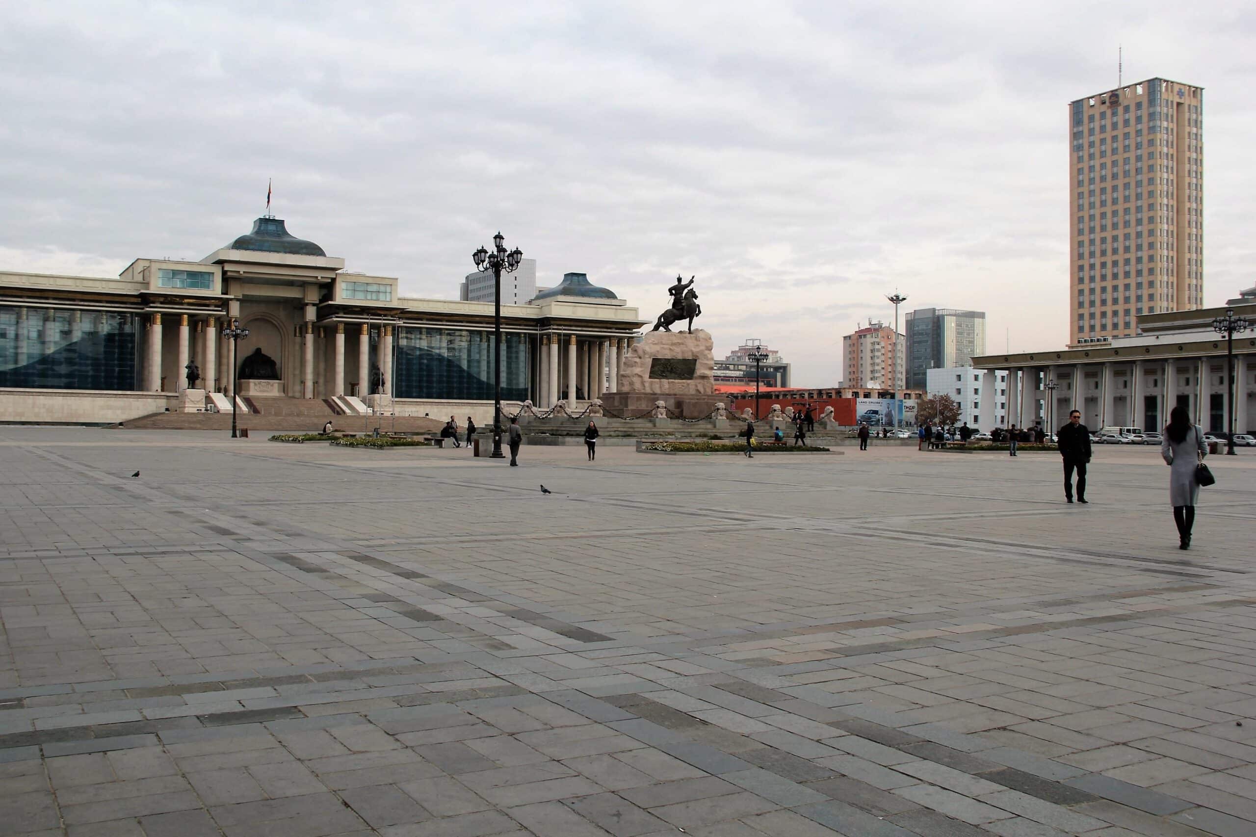 Parliament at Sukhbaatar Square, a site to visit during a Law internship in Mongolia.