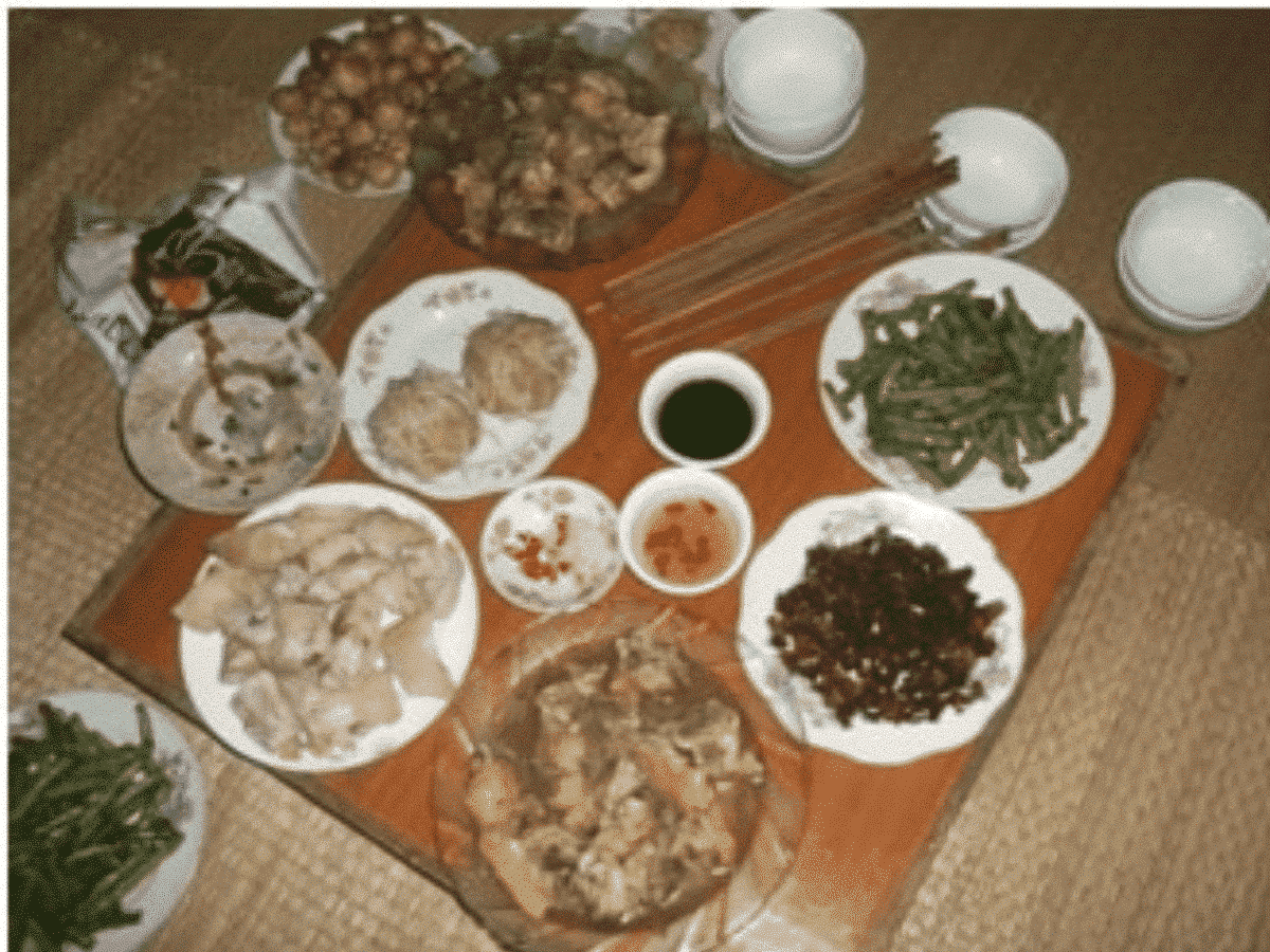 A selection of traditional Vietnamese foods