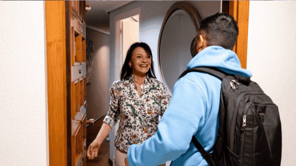 A host family in Valencia welcomes a new arrival
